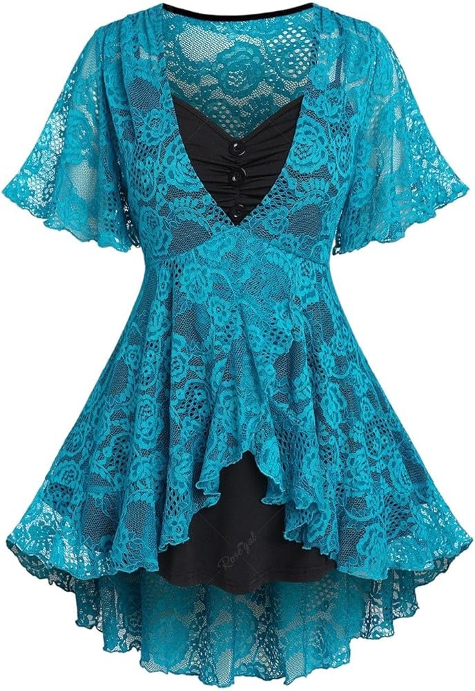 Butterfly Mesh Overlay Top