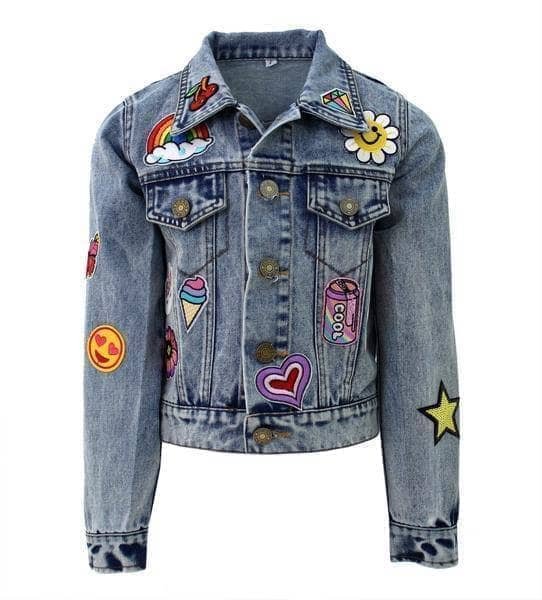 Denim Jacket with Patches