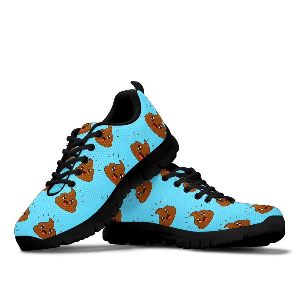 Emoji Print Athletic Sneakers