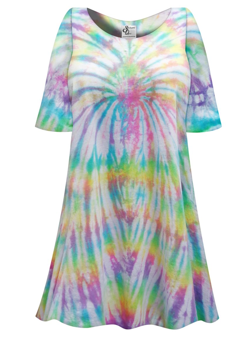Extended Size Tie-Dye T-Shirt Dress
