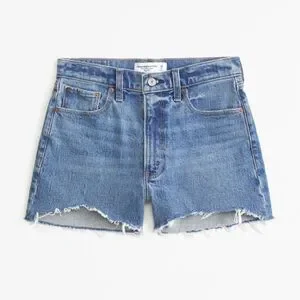 High-Rise Denim Shorts