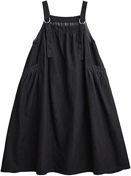 Plus Size Denim Overall Dress