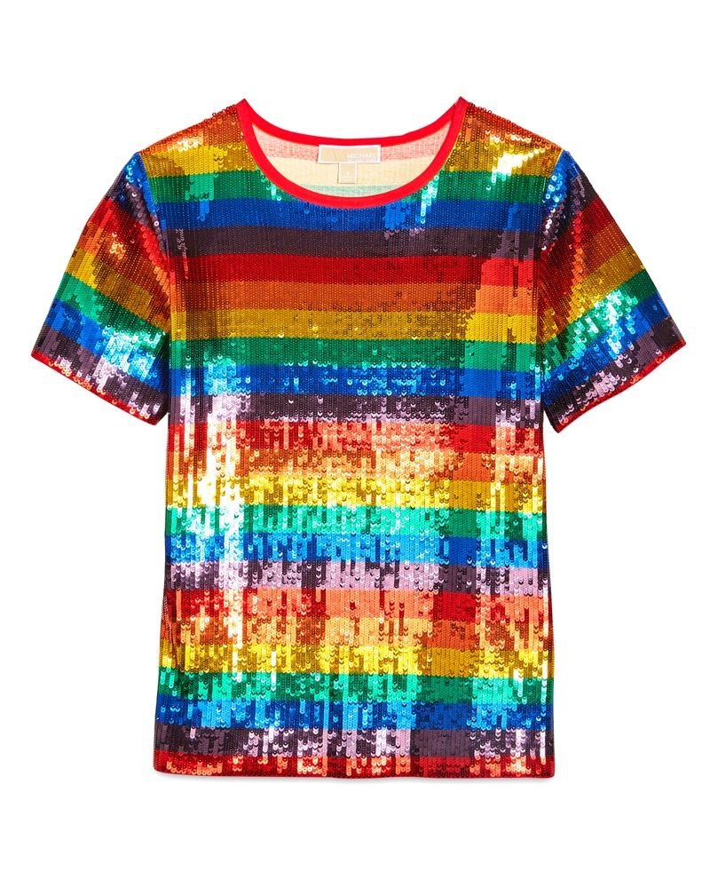 Rainbow Sequin Graphic Tee Collection