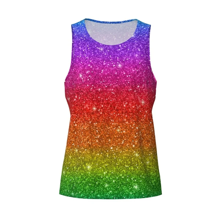 Sequin Rainbow Tank Top