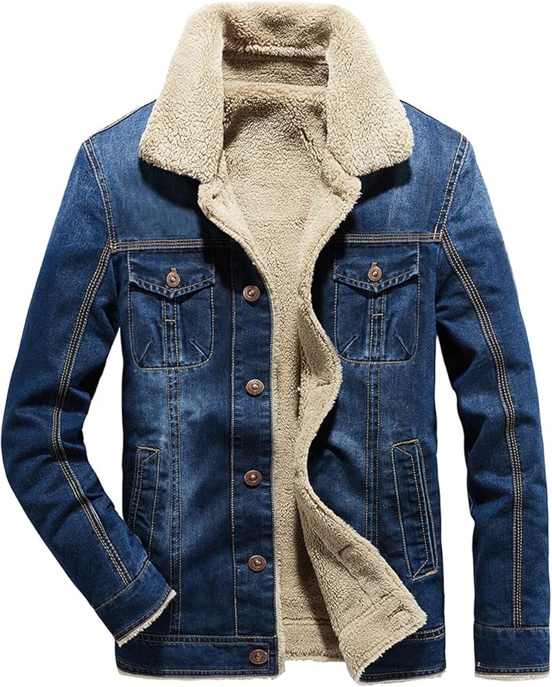 Sherpa-Lined Denim Justice Jacket