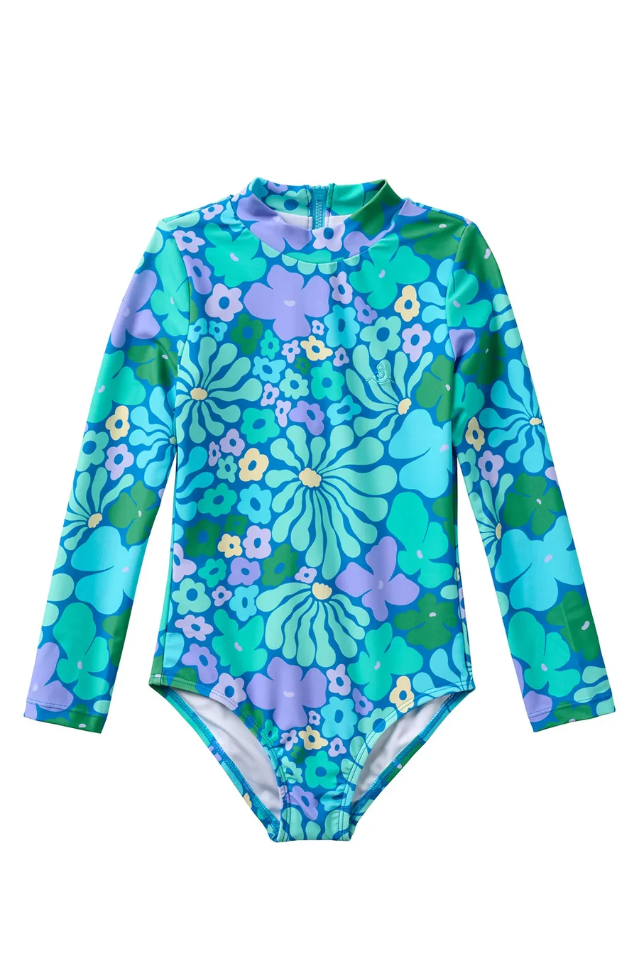 Sweet Summer Floral Long Sleeve Swimsuit
