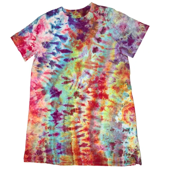 Tie-Dye Birthday Graphic Tee Dress
