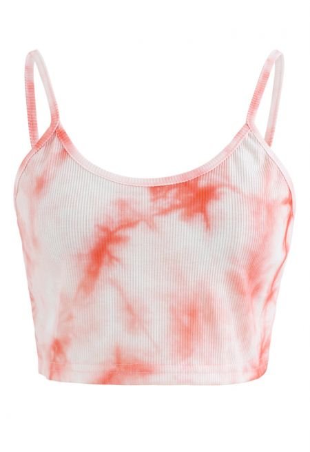 Tie-Dye Cropped Tank Top