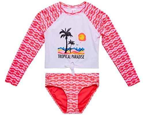 Tropical Paradise Long Sleeve Baby Girl Swimsuit
