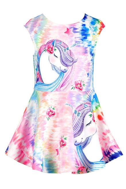 Unicorn Print Skater Dress